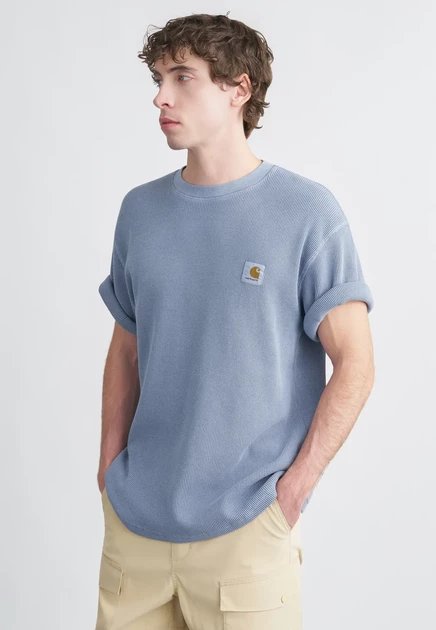 Мужская футболка Carhartt WIP Nelson Waffle, голубая