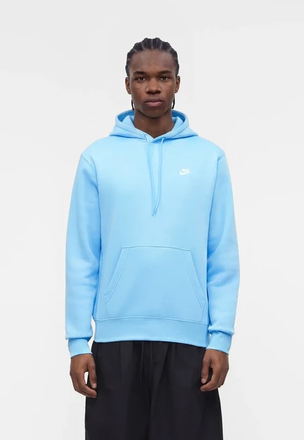 Nike Sportswear CLUB HOODIE - Hoodie - ale brown ale brown white football blue/white