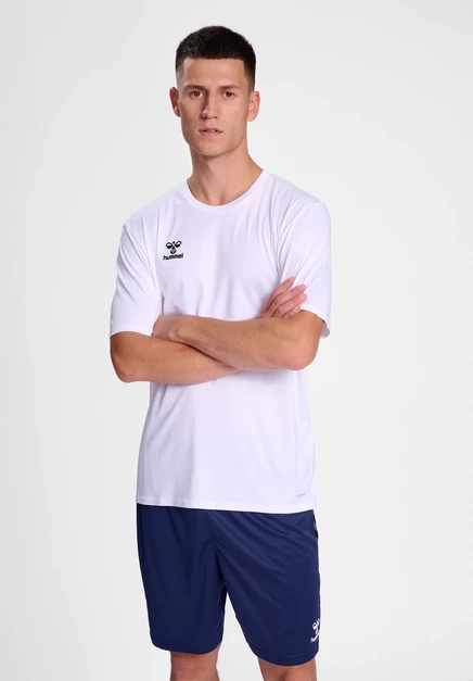 Мужская спортивная футболка Hummel Essential, белая