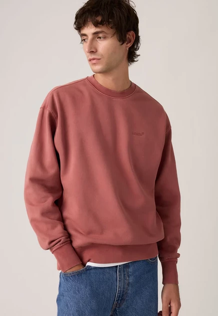 Мужская толстовка Levi's Authentic Crew, серо-красная