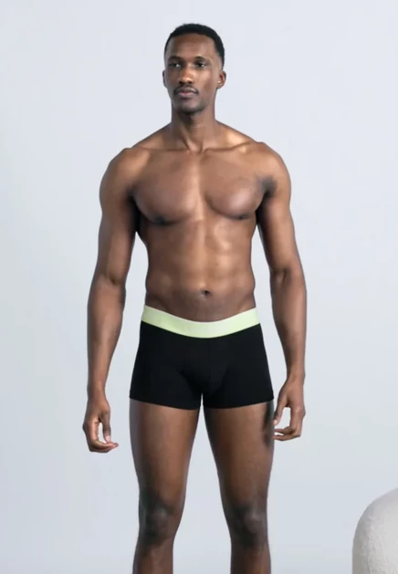 Мужские боксеры Lacoste, 3 пары, черно-зеленые