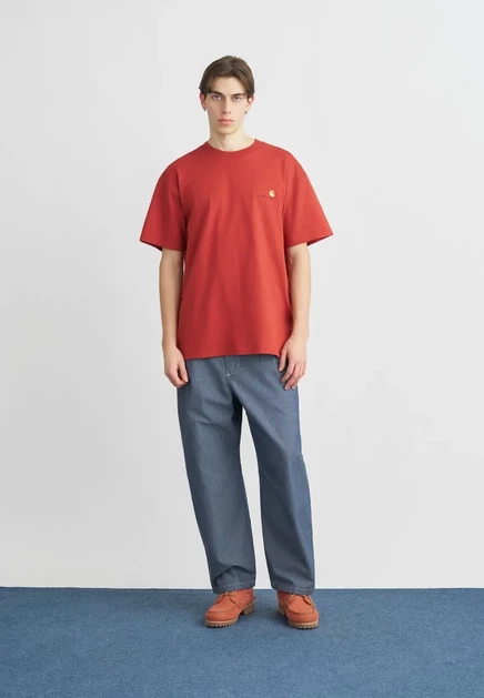 Мужская футболка Carhartt WIP American Script, красная