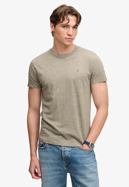 Superdry & Co SUPERDRY ESSENTIAL SD&CO LOGO EMBROIDERED T-SHIRT.. - Basic T-shirt - stormy weather blue navy olive green marl olive