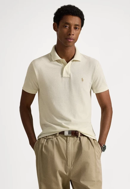 Мужское поло Polo Ralph Lauren Short Sleeve, кремовое