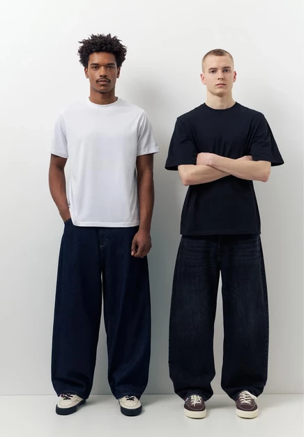 Мужские футболки Pull&Bear, 2 шт., черные