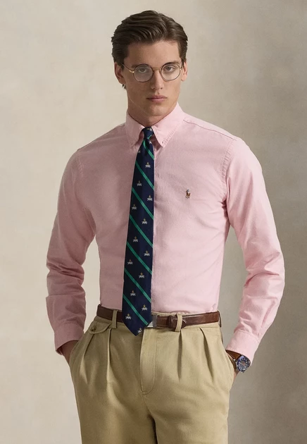 Мужская рубашка Polo Ralph Lauren Custom Fit, розовая