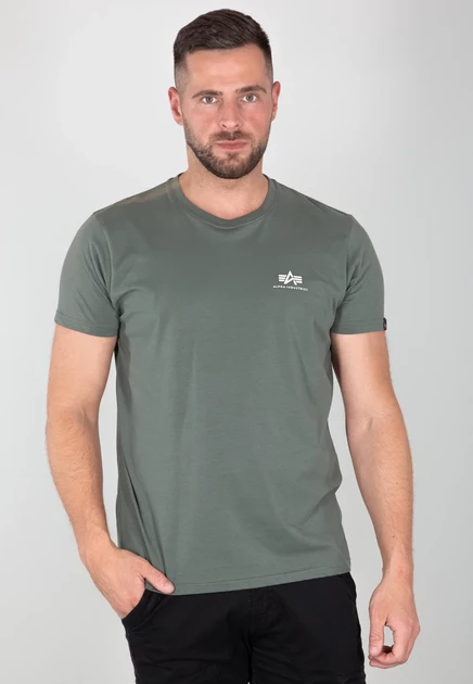 Мужская футболка Alpha Industries, винтажно-зеленая