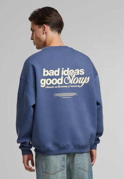 Мужской свитшот Another Cotton Lab Bad Ideas, синий
