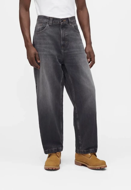 Carhartt WIP BRANDON PANT - Baggy Jeans - blue  rigid black marble used wash