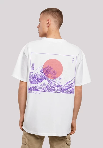 Мужская футболка F4NT4STIC Kanagawa Welle Japan, белая