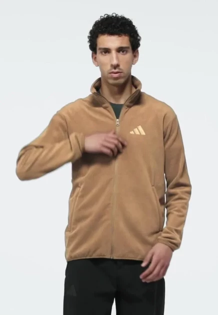 Мужская флисовая куртка Adidas Terrex, коричневая