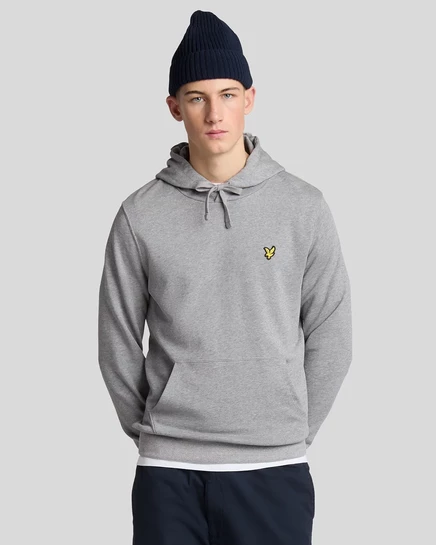 Мужское худи Lyle & Scott, серое меланжевое