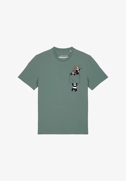 Мужская футболка watapparel POCKET PANDAS, зеленая