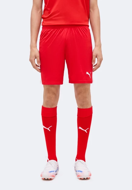 Мужские шорты Puma Teamliga26, футбольные, красно-белые
