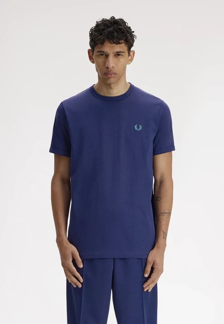 Мужская футболка Fred Perry Ringer, синяя