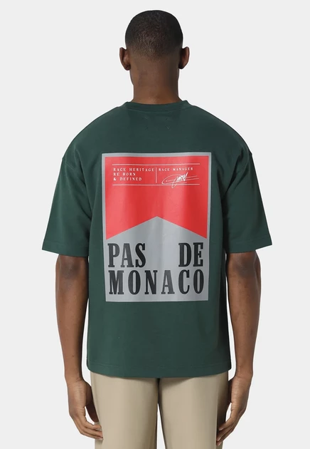 Мужская футболка Pas de Monaco Wrapper с принтом, зелёная
