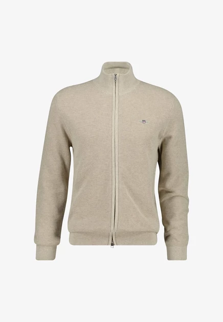 Мужской кардиган Gant Micro Textured, бежевый