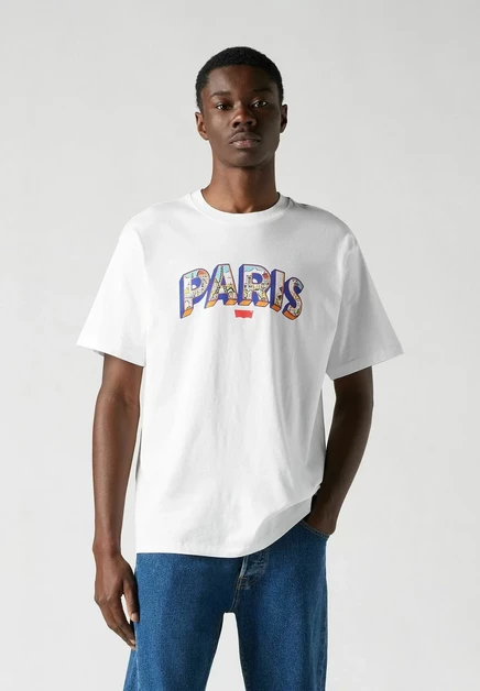 Levi's® TAB VINTAGE TEE - Print T-shirt - rheem overdye stripe smoked pearl overdye stones throw mineral