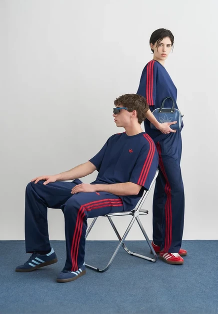 Мужские брюки adidas Originals Firebird, сине-красные