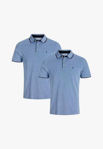 Мужские поло JACK & JONES Paulos, 2 шт., белые/синие
