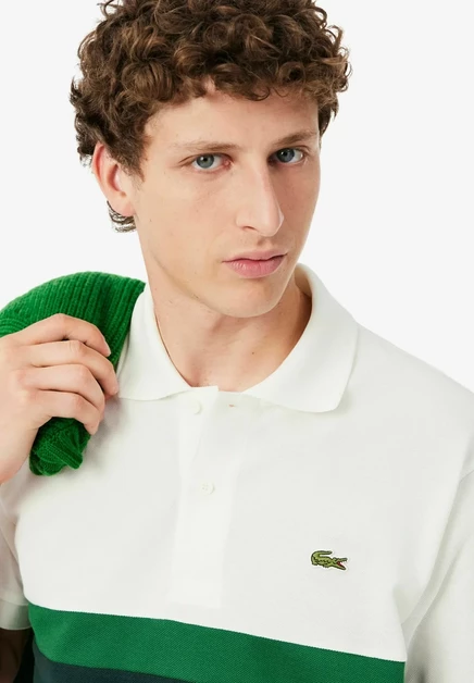 LACOSTE - - Polo shirt - noir bleu marine-dy blanc vert-lp