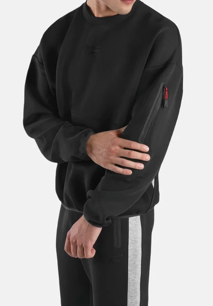 Мужское худи Reebok DreamBlend Crew, черно-серое