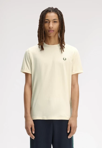 Мужская футболка Fred Perry Ringer, экрю
