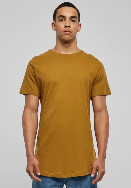 Urban Classics SHAPED LONG - Basic T-shirt - bottlegreen brown