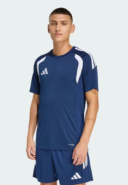 Мужская футболка adidas Tiro 26, темно-синяя с белым