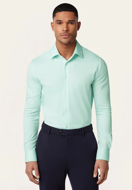 Мужская рубашка Labfresh Non-Iron Stretch Slim, нефритовая