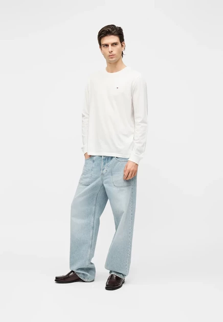 Мужской лонгслив Tommy Jeans Slim, 2 шт., экрю/золотистые