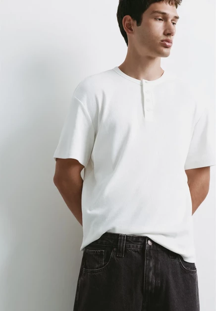 Мужские джинсы Pull&Bear Standard, зауженные, черные