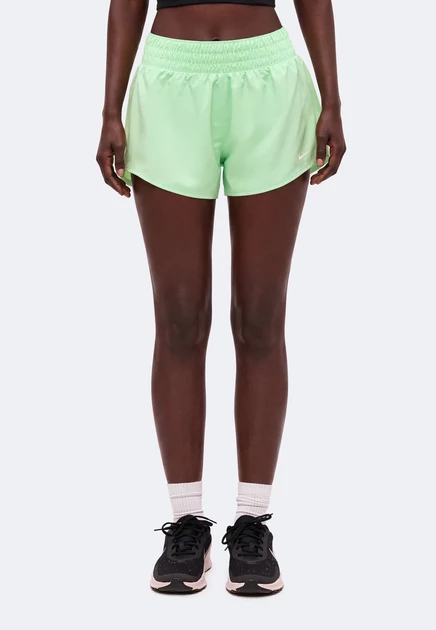 Женские спортивные шорты Nike One, зелёно-белые