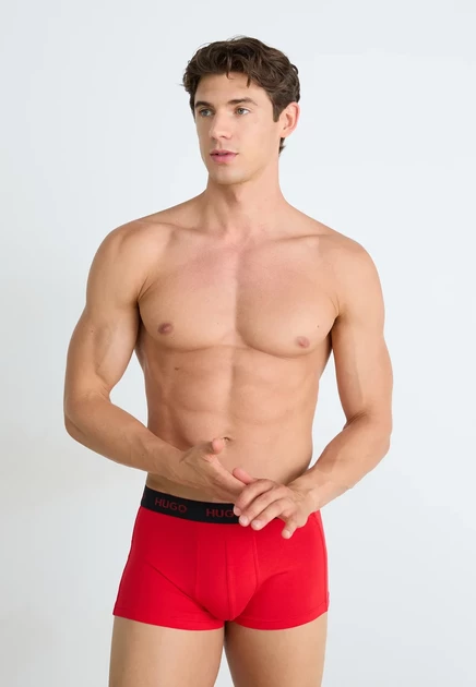 HUGO 3 PACK - Trunks - black/grey/bordeaux black/blue/red