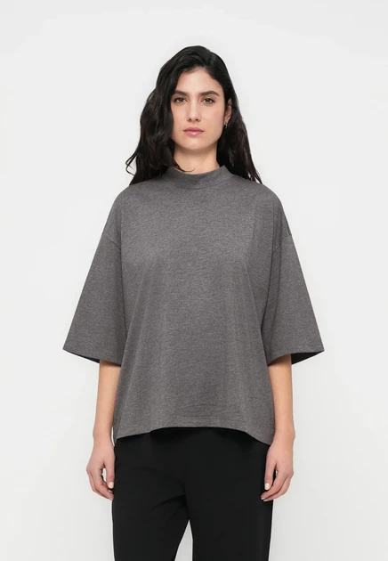 Женский лонгслив Vero Moda VMMOLLY, серый меланж