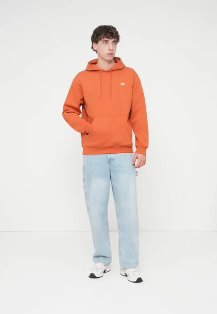 New Balance SPORT ESSENTIALS HOODIE UNISEX - Hoodie - black cinnamon/white