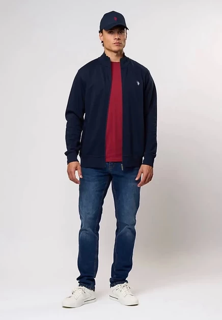 Мужской бомбер U.S. Polo Assn. Oscar, темно-синий