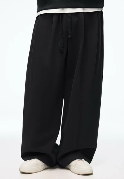 Мужские спортивные брюки Bershka Bonded Wide Leg, синие