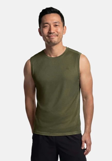 Danish Endurance MOMENTUM RUNNING TANK 2-PACK - Top - black dark olive black dark olive
