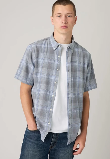 Мужская рубашка Levi's Button Down, сине-кремовая