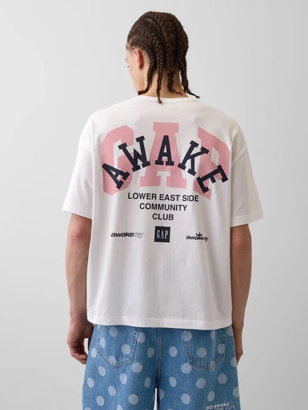 Футболка унисекс Gap Awake NY Boxy Tee, белая