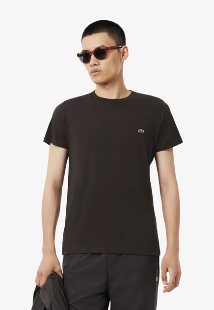 Lacoste TH6709_ZIH - Basic T-shirt - blanc marron-skb