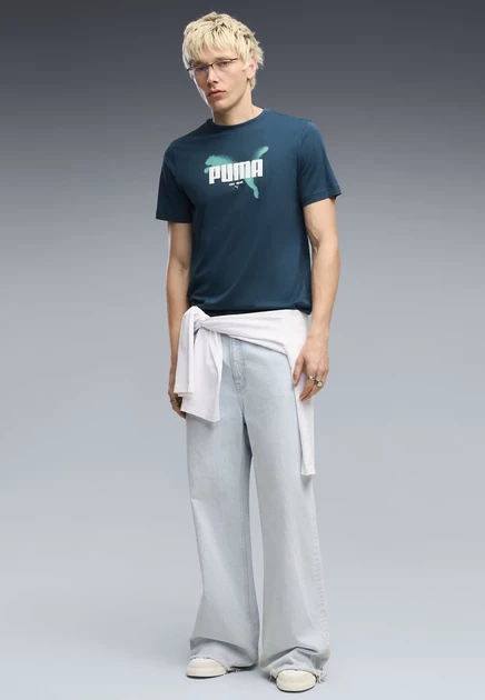 Мужская футболка Puma Graphics, темно-бирюзовая