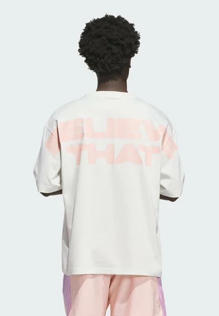 Мужская футболка adidas ANTED, бело-коралловая