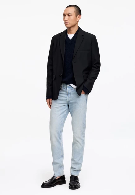 ARKET PARK REGULAR STRAIGHT JEANS - Straight leg jeans - mid blue light blue