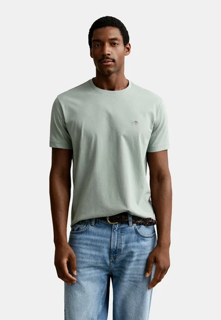 GANT SHIELD - Basic T-shirt - evening blue grau