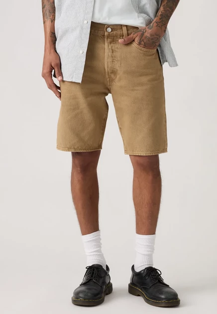 Мужские джинсовые шорты Levi's 501 Original, бежевые