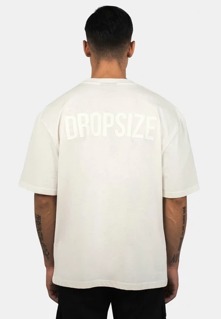 Мужская футболка Dropsize с принтом, кремово-белая