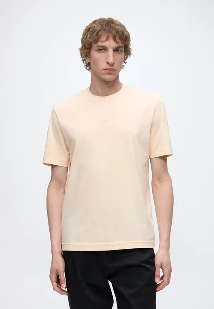 BOSS TCHUP - Basic T-shirt - open green light/pastel orange