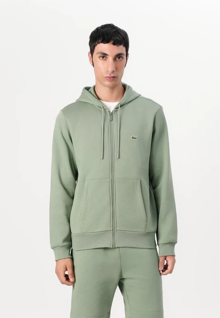 Lacoste Zip-up sweatshirt - blanc thyme